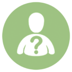 green icon with person and question mark