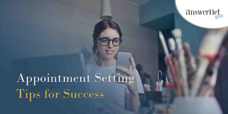 Appointment Setting Services - Appointment Setting Pros - woman with glasses on phone at work desk